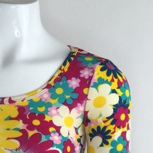 LulaRoe Women's Nicole Dress Bright Floral XXS